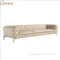 Ensemble de canapé chesterfield en velours américain meubles de salon